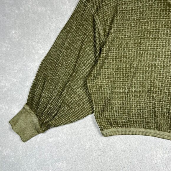 We The Free South Side Thermal Top Womens Small Olive Green V-neck Dolman Sleeve - Picture 4 of 13